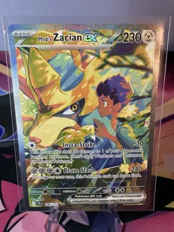 Hop's Zacian ex 186/159 Special Illustration Rare Journey Together Pokemon NM - Image 1