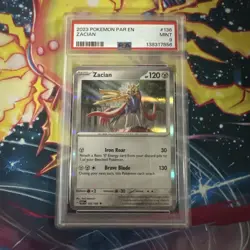 2023 POKEMON PAR EN #136 ZACIAN PSA 9 PARADOX RIFT - Image 1