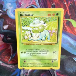 Bulbasaur 44/102 Common Base Set Unlimited Pokemon - Image 1