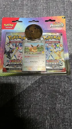 Pokemon TCG Prismatic Evolutions 2 pack Blister Eevee Pokemon Day - Lot of 2 - Image 2