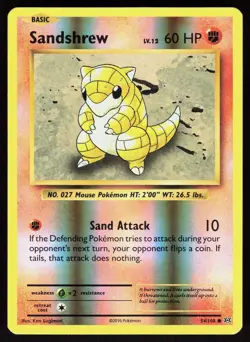 Sandshrew 54/108 Common Evolutions Pokemon Reverse Holo Lightly Played - Image 1