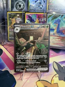 POKEMON SINISTCHA EX SIR 210/167 SV06 TWILIGHT MASQUERADE HOLO MINT - Image 1