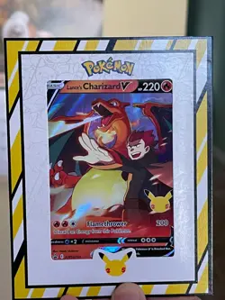 POKEMON LANCE'S CHARIZARD V #SWSH133 MCDONALD PROMO BLACK STAR - Image 1