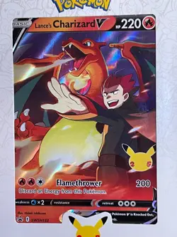 POKEMON LANCE'S CHARIZARD V #SWSH133 MCDONALD PROMO BLACK STAR - Image 3
