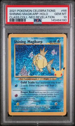 2021 POKEMON CELEBRATIONS CLASSIC COLLECTION #66 SHINING MAGIKARP-HOLO PSA 10 - Image 1