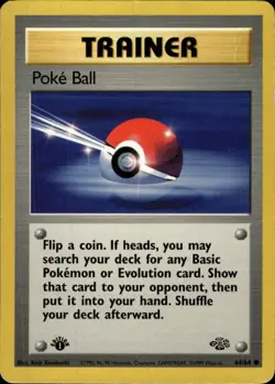 Pokemon First Edition Jungle #64/64 Poke Ball Common Near Mint or Better tcg - Image 1