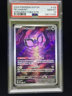 2024 POKEMON SVP EN-SV BLACK STAR PROMO #129 PECHARUNT PSA 10 - Image 1