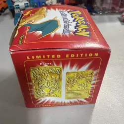 1999 Pokemon CHARIZARD 23k Gold Plated Trading Card Burger King Red Box - Image 4