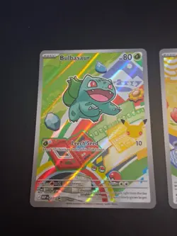 Bulbasaur 30 Th Anniversary Pokemon Card +Squirtle 30 Th Anniversary NM - Image 2