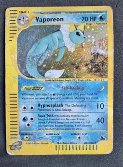 Pokemon Card-Vaporeon-H31/H32-Holo-NoCrystal-Skyridge-ENG-Poor - Image 1