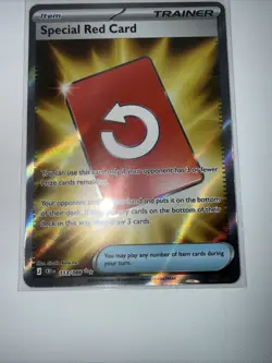 Full Art Special Red Card English Pokemon 113/086 NM Chaos Rising - Image 5