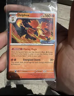 Delphox 013/086 Stamped Promo SEALED Chaos Rising Pokemon Card Best Buy Promo - Image 1