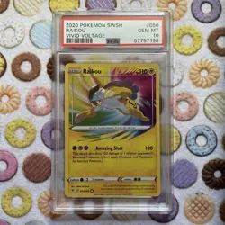PSA GEM MT 10 Raikou Pokemon 2020 Vivid Voltage 050/185 Amazing Rare - Image 1