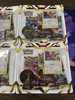 Pokemon 3-Pack Blisters Lot of 4 Eevee Promo Astral Radiance Sealed 12 Packs - Image 3