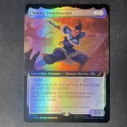 1x Sokka, Swordmaster, Extended Art Foil, Avatar, Magic MTG NM - Image 1