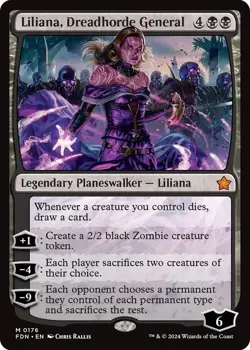 MTG - Liliana, Dreadhorde General (FDN) - Brand New - NM/NP - Image 1