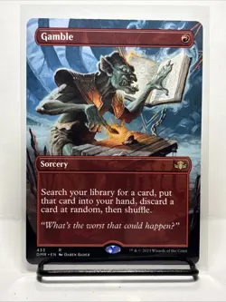 Gamble (Non-foil) [Borderless] Dominaria Remastered 433 Rare MTG - Image 1