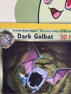 Pokemon TCG WOTC Team Rocket Dark Golbat 7/82 Holo Rare SWIRL Unlimited LP/MP - Image 4