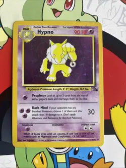 Pokemon TCG Hypno 8/62 Fossil Set Holo Rare Unlimited WOTC Vintage HP - Image 1