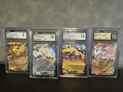 Pokemon TCG Japanese Holo CGC Graded Zapdos ex Reshiram ex Lot Of 4 Cards - Image 1