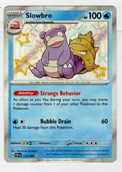 Slowbro 117/091 Shiny Rare Paldean Fates Pokemon Holo Near Mint - Image 1