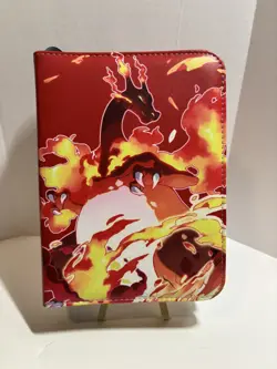 Pokemon Card Binder With 50 Sleeves Zip Closure Wrist Band For Easy Carry - Image 1