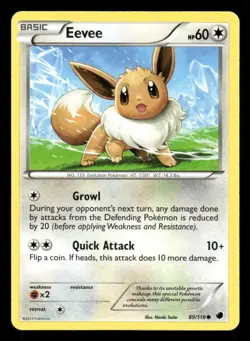 Eevee 89/116 C Plasma Freeze LP Pokemon - Image 1