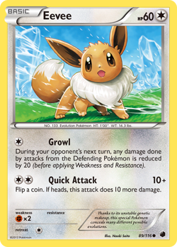 Eevee 89/116 C Plasma Freeze LP Pokemon - Image 4