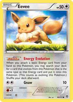 Eevee 80/111 C Furious Fists LP Pokemon - Image 4