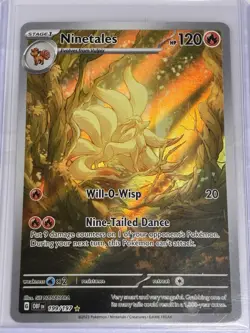 Pokemon Ninetales 199/197 SV03 Obsidian Flames Illustration Rare Holo 120 HP En - Image 2