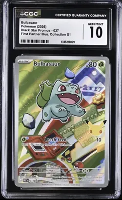 Pokemon Bulbasaur Black Star Promo Holo #037 (2026) CGC 10 Gem Mint - Image 1