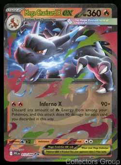 MEGA CHARIZARD X EX 013/094 DOUBLE RARE PHANTASMAL FLAMES POKEMON NEAR MINT - Image 1