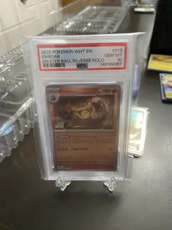 2025 Pokemon WHT EN-white Flare | Master-ball Reverse Holo #013 Emboar PSA 10 - Image 1