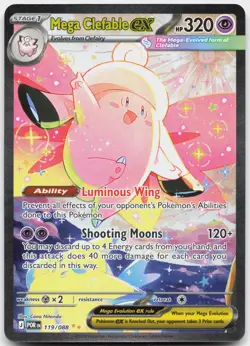 Mega Clefable ex 119/088 Holo Special Illustration Rare Perfect Order Pokemon NM - Image 1