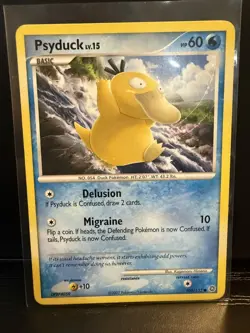 2007 Psyduck Pokemon Common Secret Wonders 100/132 LP - Image 1