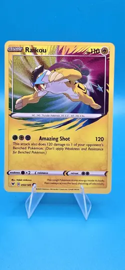 2020 Pokemon Sword Shield Vivid Voltage Raikou AR Amazing Rare #50/185 - NM#2 - Image 1