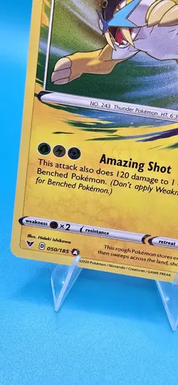 2020 Pokemon Sword Shield Vivid Voltage Raikou AR Amazing Rare #50/185 - NM#2 - Image 5