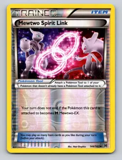 Mewtwo Spirit Link 144/162 Uncommon BREAKthrough Pokemon Reverse Holo NM - Image 1