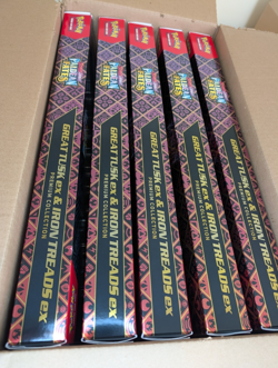 5x Pokemon Paldea Fates Great Tusk ex Premium Collection Box Lot Factory Sealed - Image 3