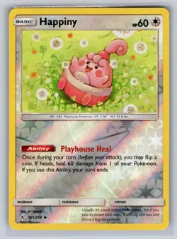 Happiny 161/214 Reverse Holo Uncommon Unbroken Bonds Pokemon NM - LP - Image 1