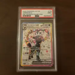 Pokemon 2025 Umbreon ex 176 Prismatic Evolutions Premium Figure Collection PSA 9 - Image 1