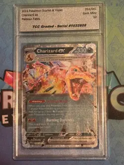 2024 Pokemon Paldean Fates Charizard EX 054/091 Graded Gem Mint 10 - Image 1