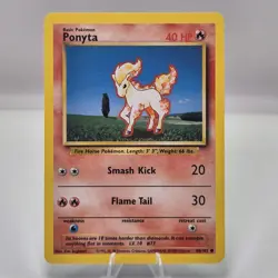Ponyta - 60/102 - Common - English Pokemon Base Set - 1999 - NM - Image 1