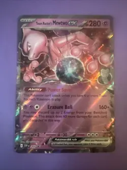Team Rocket's Mewtwo EX 205 - Pokemon TCG Scarlet & Violet Promo Holo - NM - Image 1