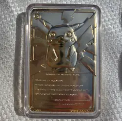 Pokemon Limited Edition 23K Gold-Plated Pikachu Trading Card w/ Poke Ball & Box - Image 5