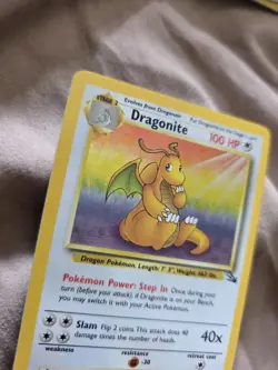 Pokemon Dragonite, 4/62, Rare Holo Card, Fossil Set, WOTC Card, 1999, NM / Mint - Image 2
