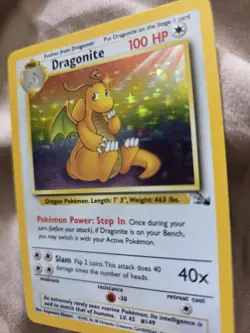 Pokemon Dragonite, 4/62, Rare Holo Card, Fossil Set, WOTC Card, 1999, NM / Mint - Image 3