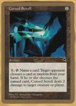 Cursed Scroll (World Championship Decks, 1999) LP Gold Bordered MTG - Image 1