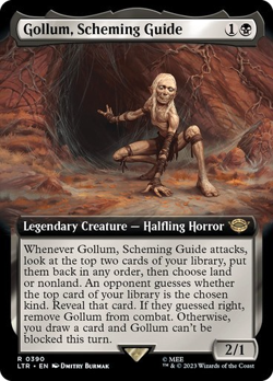 MTG - Gollum, Scheming Guide - Extended Art - Lord of the Rings - Magic - Image 1