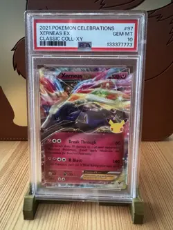 PSA 10 2021 Pokemon 97/146 25thCelebrations Xerneas EX Classic Coll - XY - Image 1